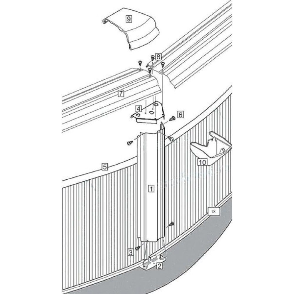 Единый верхний соединитель пластиковый (Эсприт, Эсприт-Биг - овал, круг)  1490148