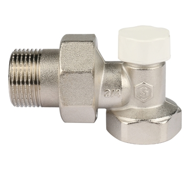 Клапан запорно-балансировочный, угловой 3/4 STOUT