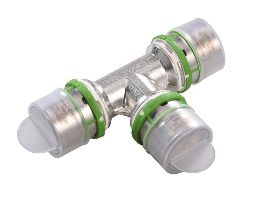 Тройник 26-26-26 латунь, пресс Comap