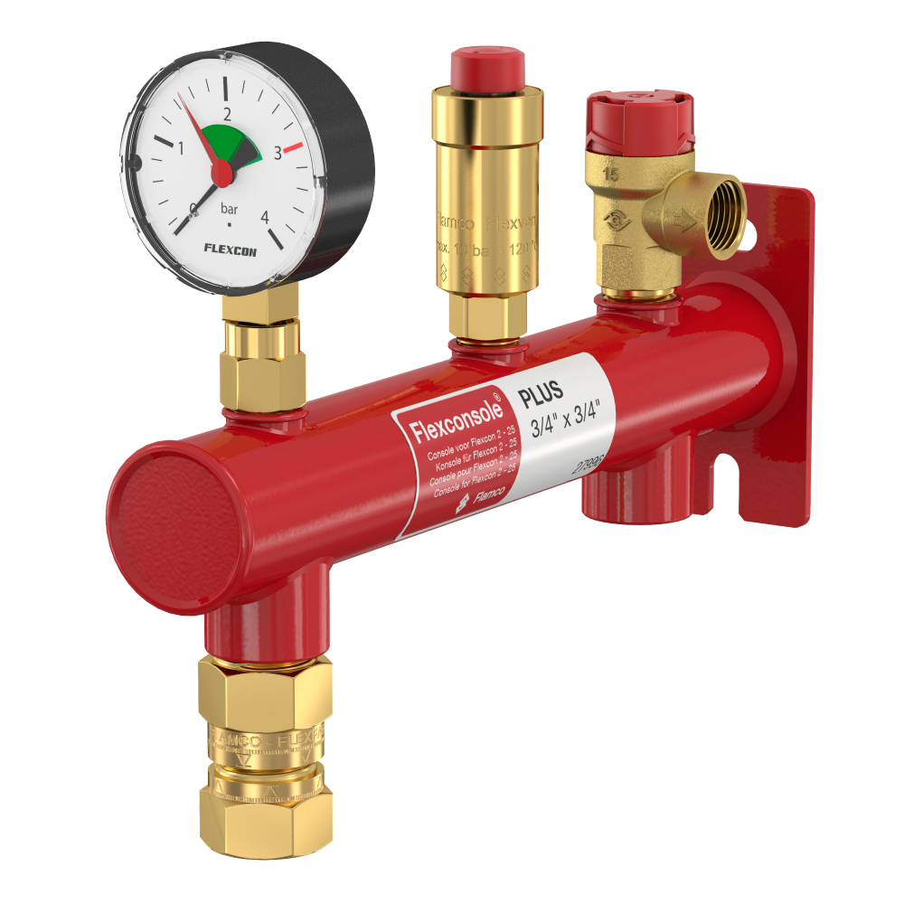 Консоль настенного монтажа р. бака в/р 3/4х3/4 (маном., воздухоотвод., клапан 3б) Flexconsole R Plus