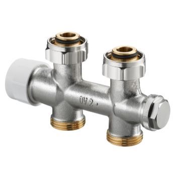 Присоединительный узел Multiblock T проходной 3/4" НР (евроконус) Oventrop