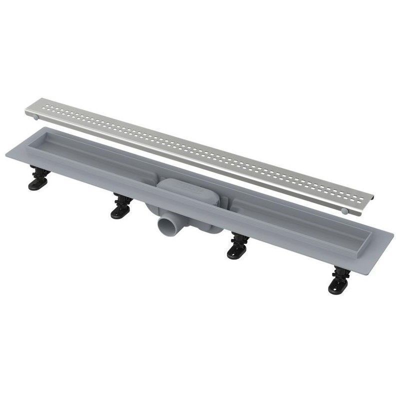 Водоотводящий желоб пласт. в комплекте (решетка, ножки,гидроизоляция) 750 мм Alcadrain (APZ9-750M)