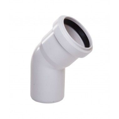 Отвод однорастр 32*45 гр. белый OST
