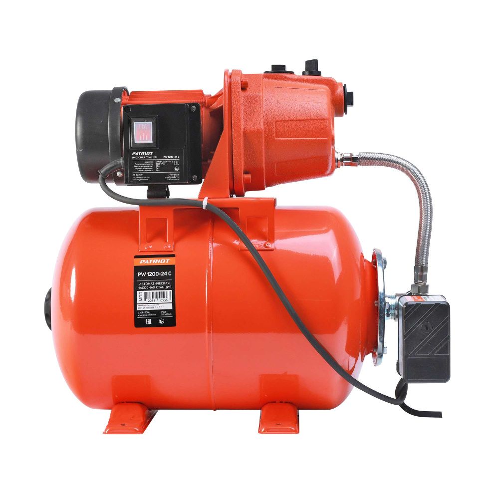 Станция насосная PW 1200-24 C, насосная часть - чугун, бак 24 л, 1200 Вт, 3800 л/час PATRIOT