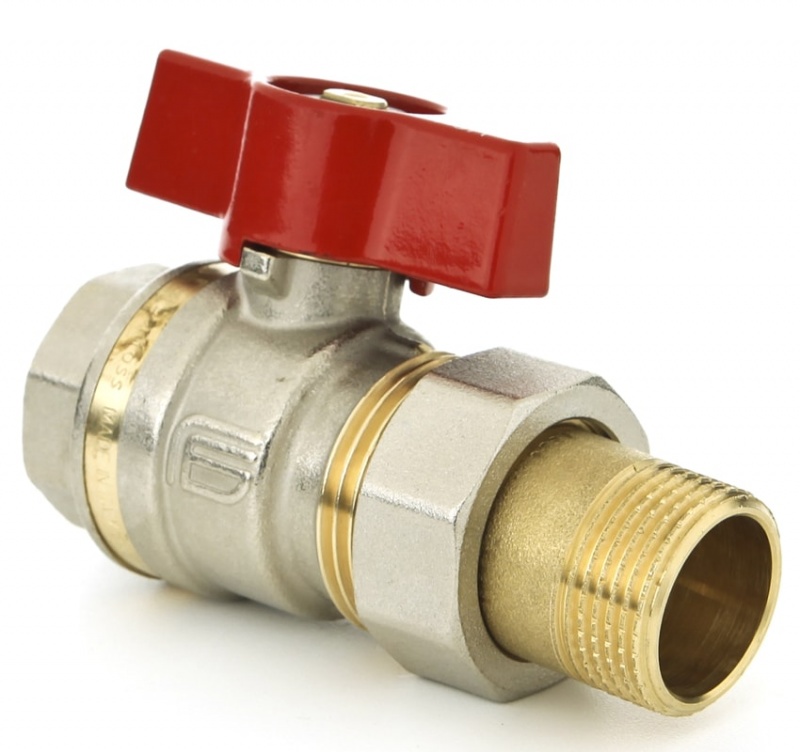 Кран шаровой с накидной гайкой BVR-F Ду20, Py40, Tmax=110C
