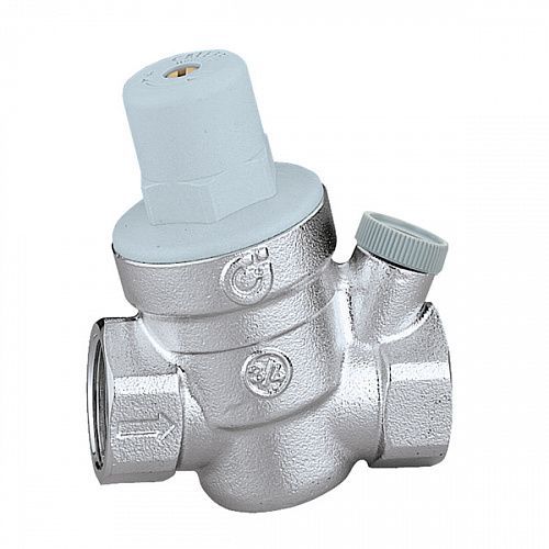 Редуктор давления  1/2" ВН, для хол.воды,хром,под манометр 1/4"(макс. давл. на входе 16 бар) Caleffi