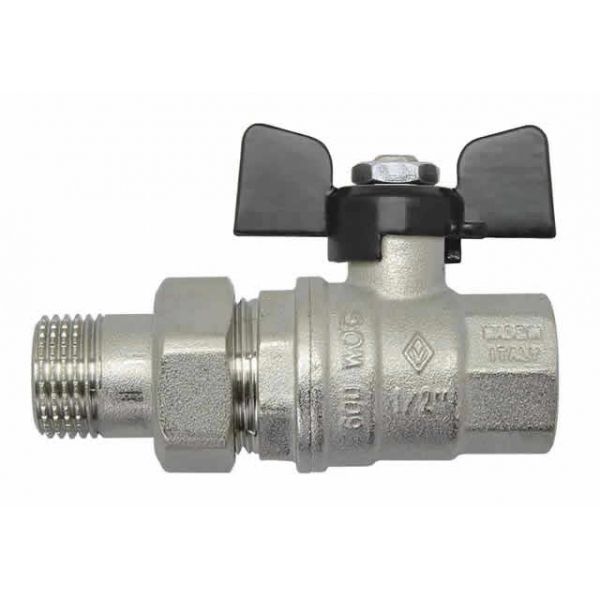 Кран со сгоном НВ  1/2" (бабочка) Bugatti