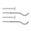 Набор плоских кронштейнов с дюбелями 7x170мм, серый (уп.=2шт.) Royal Thermo