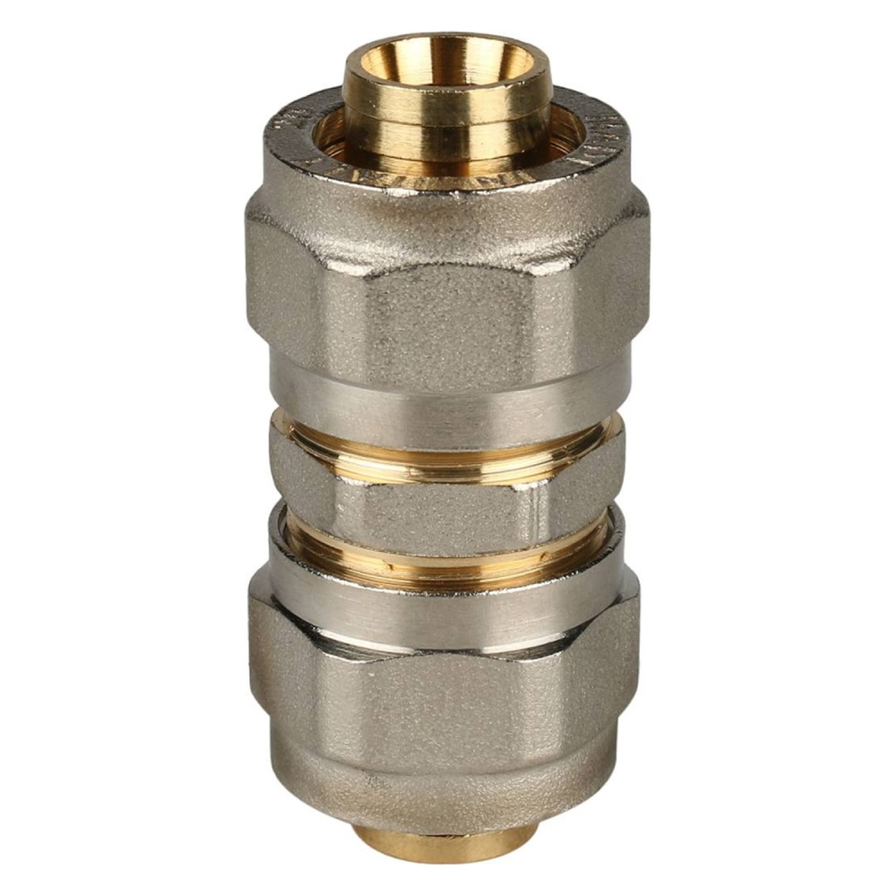 Муфта 20 латунь (обжим) Stout