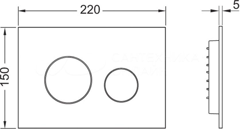 Клавиша TECEloop 2.0, пластиковая, белый