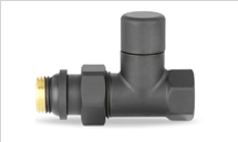 Клапан радиаторный запорный 1/2 прямой черный Varmega