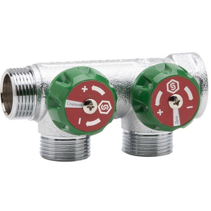 Коллектор регулирующий 1"/3/4 2 вых. EK STOUT