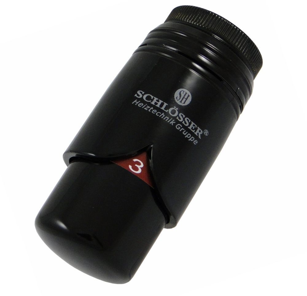 Головка термостатическая BRILLANT M30x1,5 черная RAL 9005 Schlosser