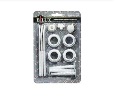 Комплект универсальный для монтажа радиатора 1/2" + 3 кроншт. Bilux