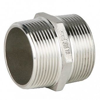 Ниппель Н-Н DN 3/4, PN20, нерж. сталь AISI316
