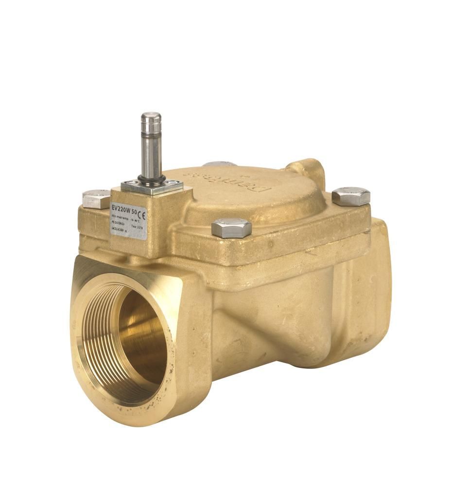 Клапан соленоидный EV220WR НЗ G1 1/2" Ду40 Kv 25,6м3/ч EPDM (0,3-16 бар) 230 В 50/60 Гц