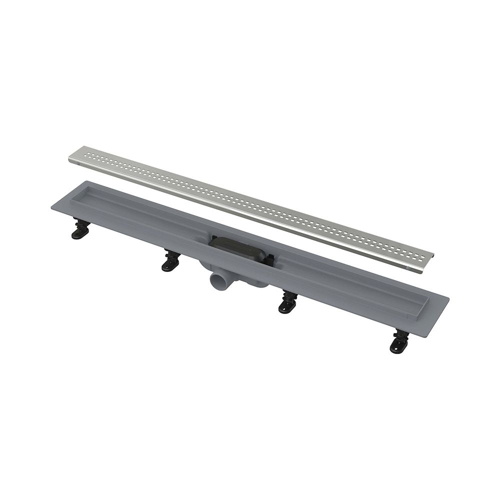 Водоотводящий желоб пласт. в комплекте (решетка, ножки,гидроизоляция) 850 мм ALCA PLAST (APZ9-850M)