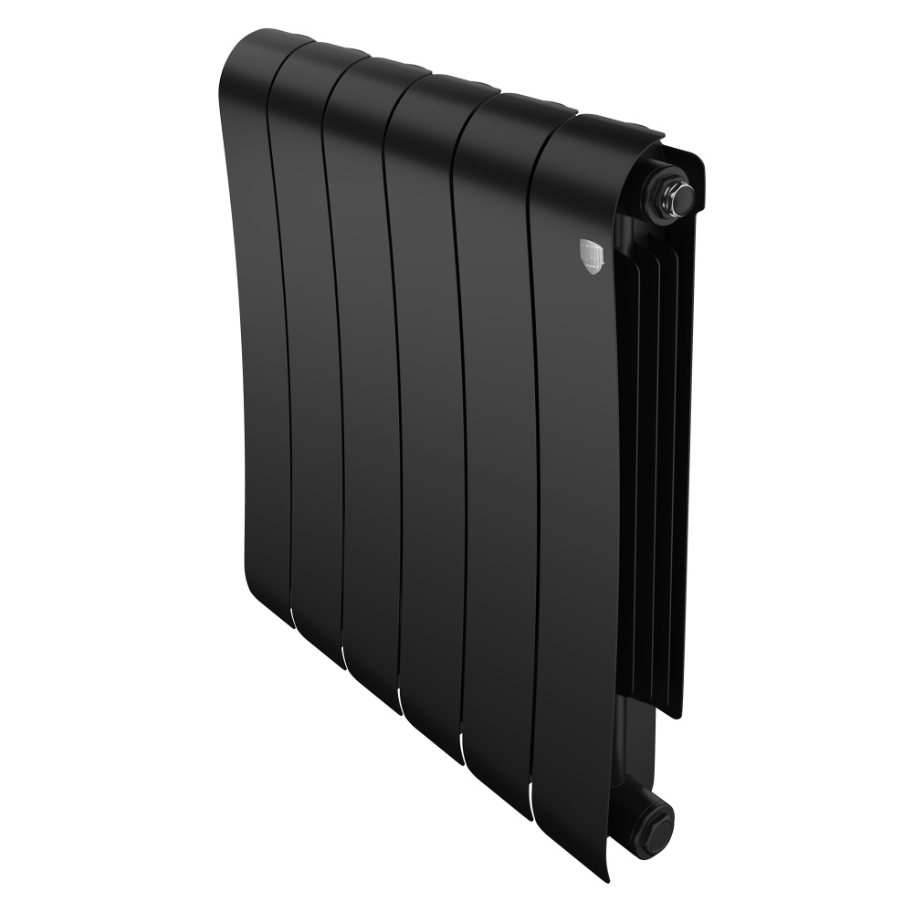 Радиатор биметаллический Infinity Noir Sable 500/87  6 секции (черный) Royal Thermo