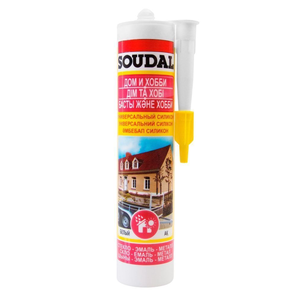 Герметик SOUDAL Силикон Универсальный белый 280 мл.