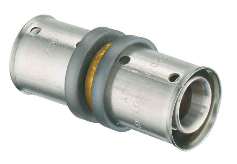 Муфта соединительная 16-16 латунь, пресс FAR