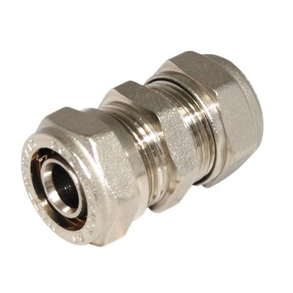 Муфта 20 никелир. (обжим) Uni-Fitt