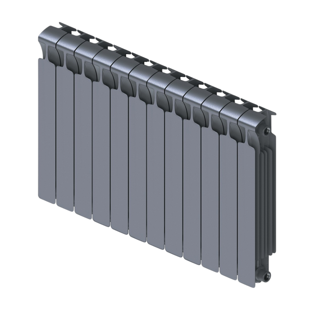 Радиатор биметаллический Monolit 500/100 12 секции G3/4" боковое подкл. Титан Rifar