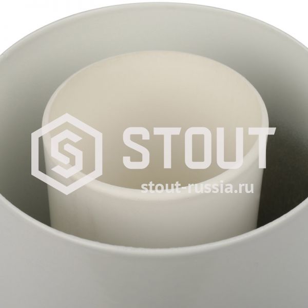 Ревизия конденсац. прямая DN60/100 м/п PP-FE STOUT (пластик)