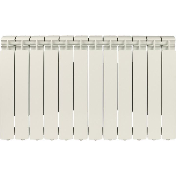 Радиатор алюминиевый STOUT Bravo 500 12 секций белый боковое подключение RAL9010