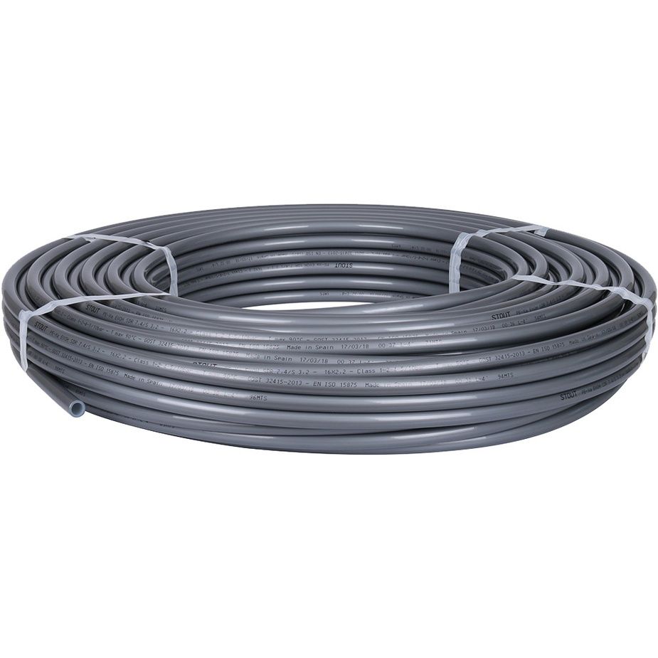 Труба PE-Xa 16x2.2 серая (бухта 500м) STOUT (кратно бухте )