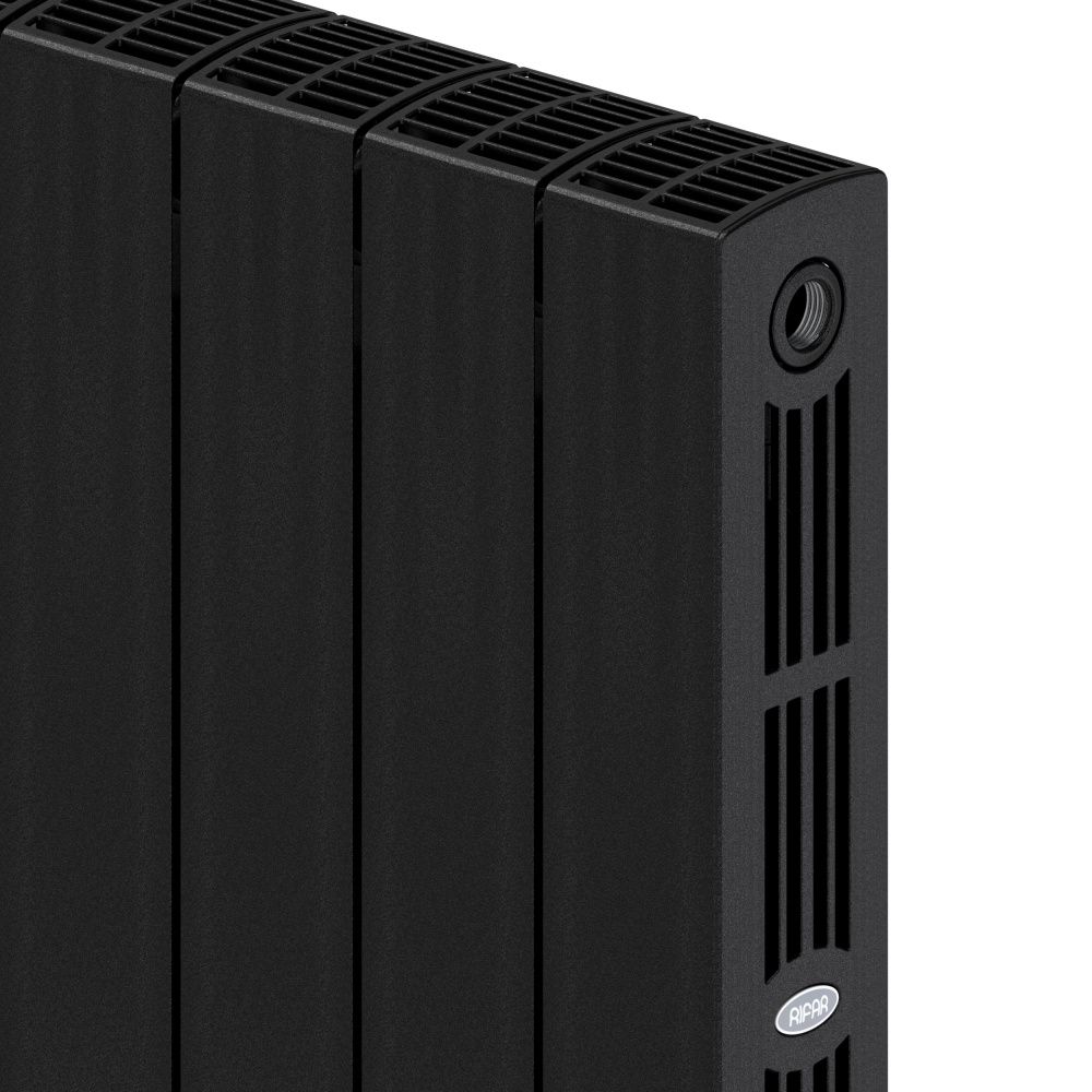 Радиатор биметаллический SUPReMO 500/90 (202Вт)  4 секций боковое подкл. Rifar Антрацит