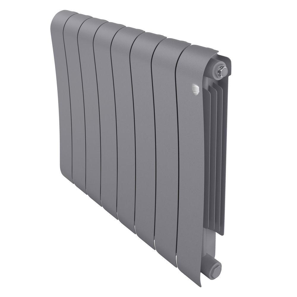 Радиатор биметаллический Infinity Silver Satin 500/87  8 секции (серый) Royal Thermo