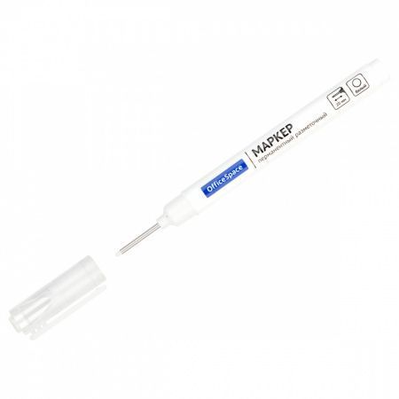 Маркер краска строительный с длинным наконечником БЕЛЫЙ OfficeSpace 