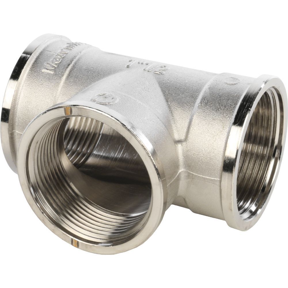 Тройник ВР 11/2" (никель) Stout