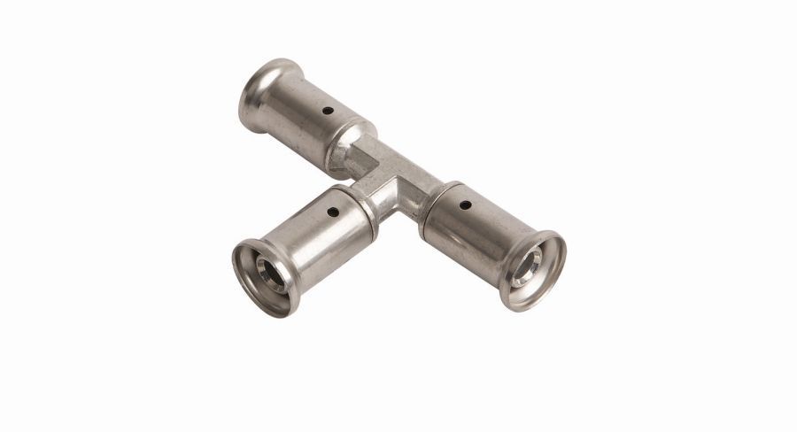 Тройник 16-16-16 латунь, пресс HENCO