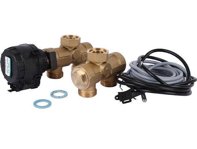 Комплект трехходового клапана для котла + бойлера STOUT