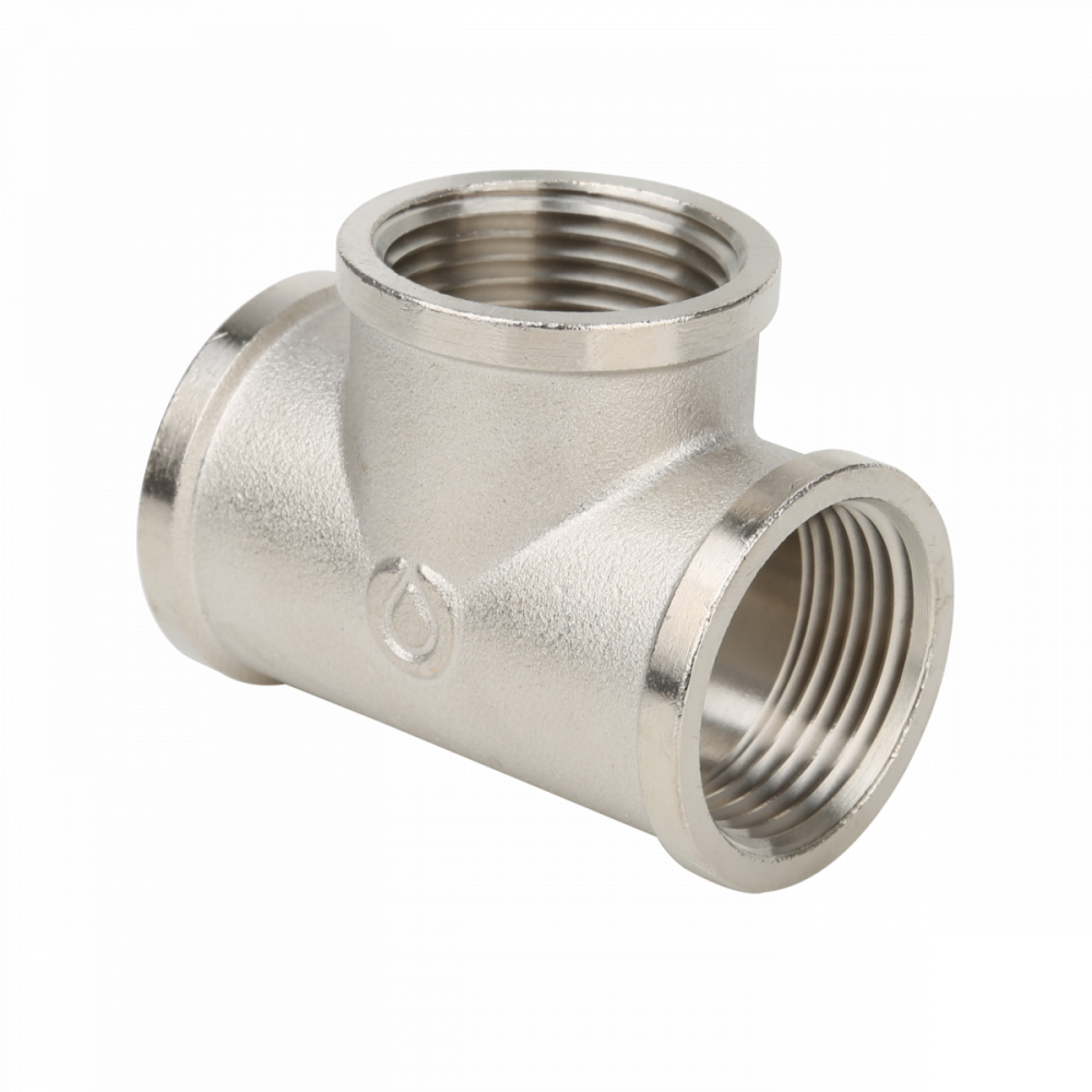 Тройник ВР 1x1/2x1 (никель) Gappo