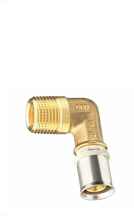 Угольник 90* 26х3/4" НР alpex-duo XS латунь Frankische