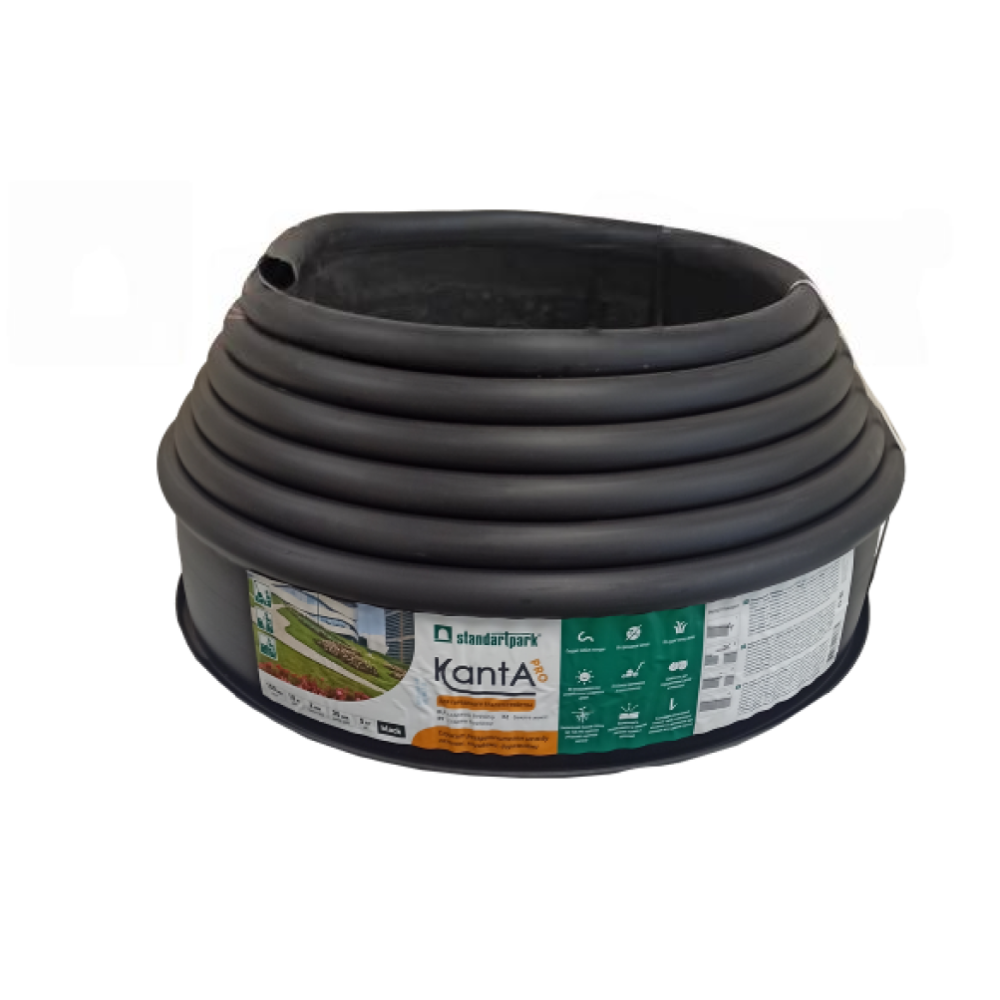 Бордюр KANTA SP Б-1000.10.02-ПП пластиковый черный 82552-Ч