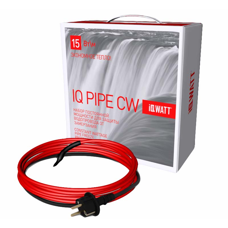 Кабель греющий резистивный 8м IQ PIPE CW (красная коробка)
