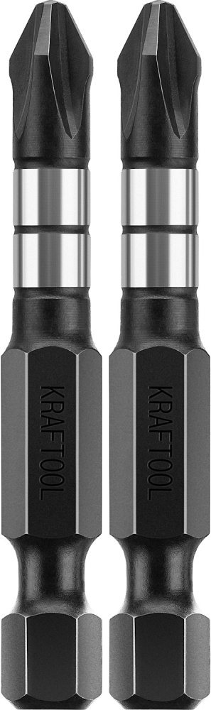 Биты ударные 2 шт Impact PH2, 50 мм KRAFTOOL 