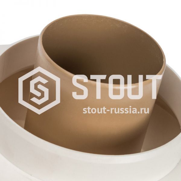 Элемент дымохода DN80/80 адаптер для подкл. разд. труб (совместимый Vaillant,Ptotherm New) STOUT