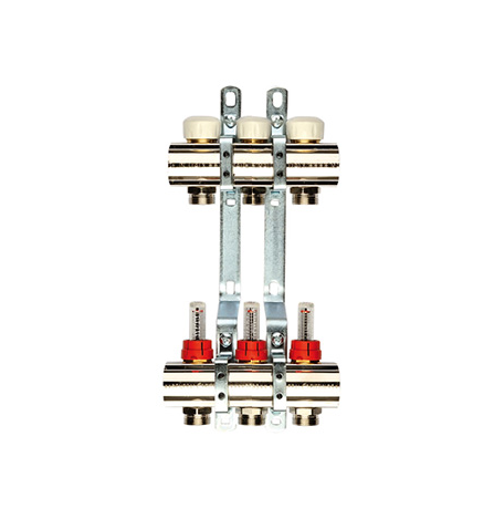 Коллектор с расходомерами на  3 выхода 3/4" евроконус  FRAENKISCHE