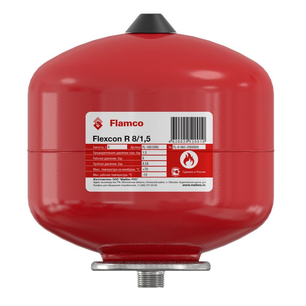 Бак расширительный (теплоснабжение/холодоснабжение) Flexcon R  18 (1,5 - 6 bar 3/4" н/р)