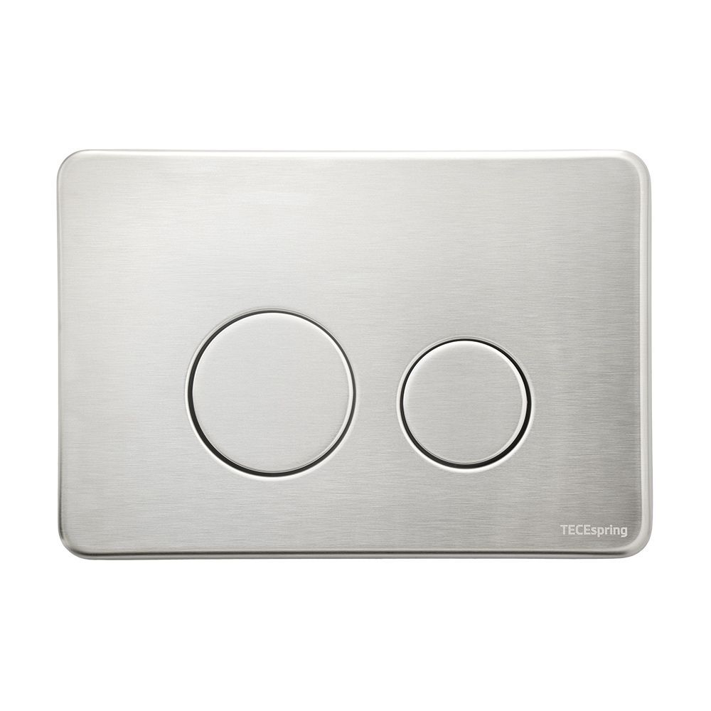 Панель смыва TECEspring SL (круглые клавиши) нерж.сталь, сатин, с покрытием против отпечатков