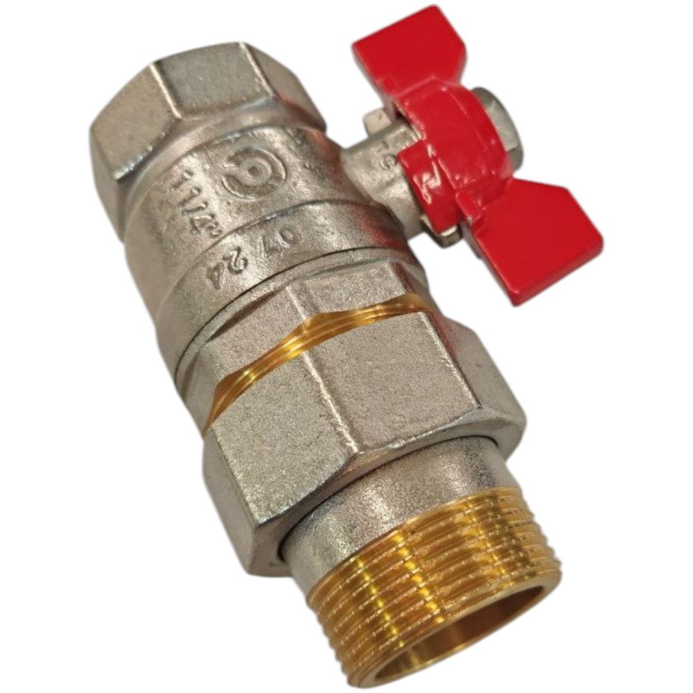 Кран шаровый с американкой 1 1/4" ВН/НР, ручка бабочка Rommer