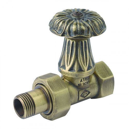Вентиль латунный Artistic 3/4 прямой верхний, бронза Carlo Poletti 