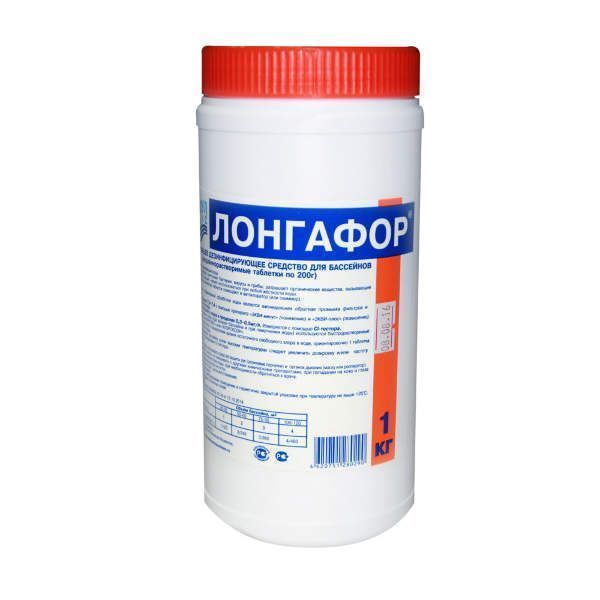 ЛОНГАФОР органический хлор (таблетки 20г / банка 1кг), Маркопул