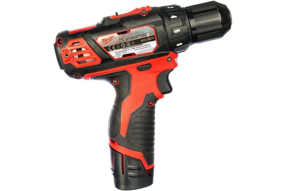 Аккумуляторная дрель/шуруповерт M12 BDD-202C (Li-Ion2Aч), Milwaukee