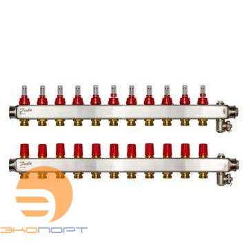 Коллекторы SSM-11F с расходомерами, 11 контуров,  нерж. 