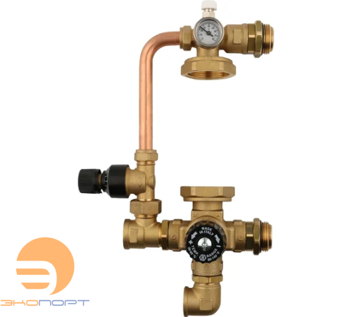 Насосно-смесительный узел с термостатическим клапаном и байпасом, без насоса Stout